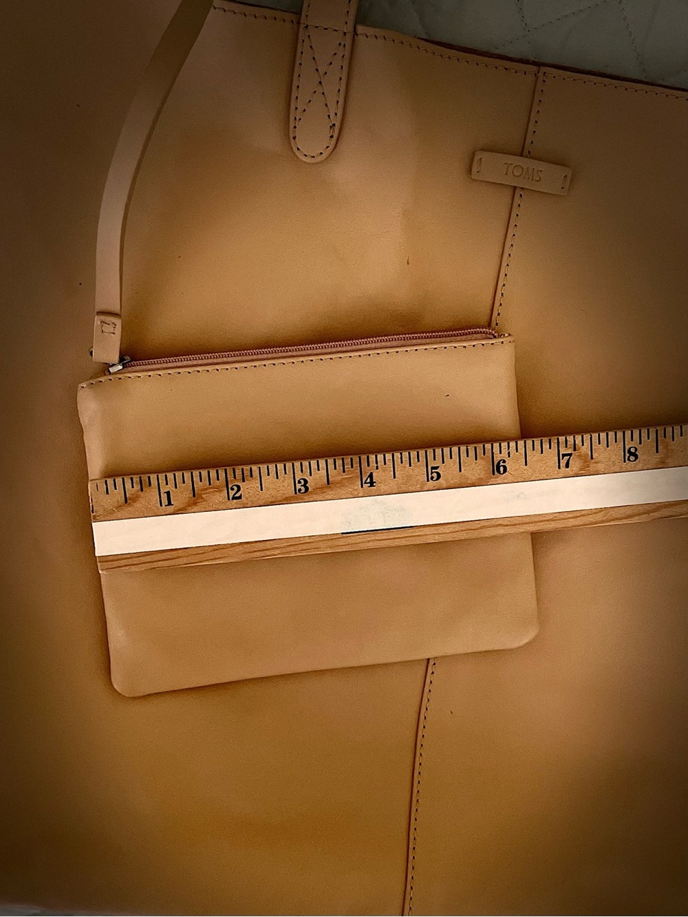 Toms Leather Tote with Detachable Wristlet - Picture 6 of 10